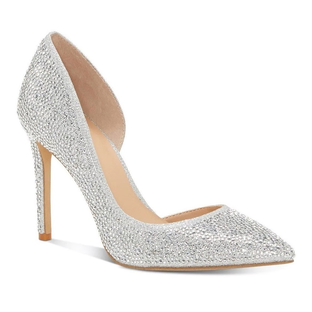 INC Silver Bejeweled Zitah Pointed toe Heels💎💎💎